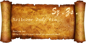 Szilczer Zsófia névjegykártya