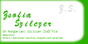 zsofia szilczer business card